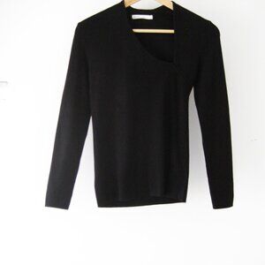 Oak + Fort Cut-Out Neck Long Sleeve S